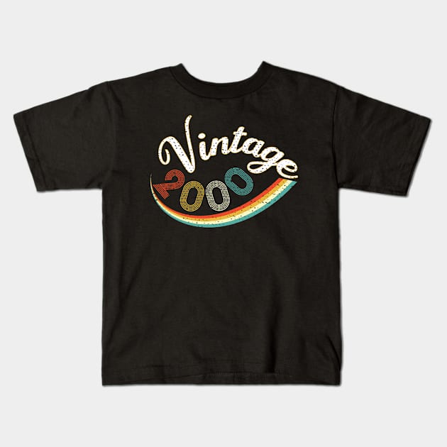 Vintage 2000 20th Birthday Gift 20 Years Old Kids T-Shirt by nadjahcom
